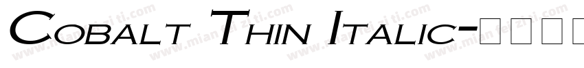 Cobalt Thin Italic字体转换